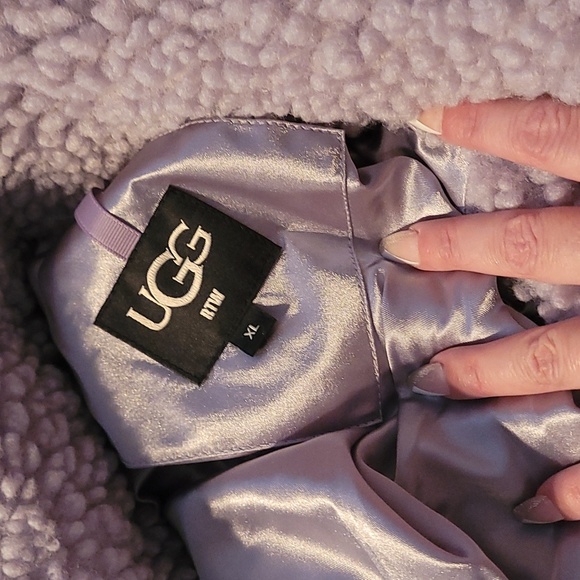 UGG GERTRUDE LONG TEDDY Light PURPLE XL LIKE NEW - - Picture 3 of 5